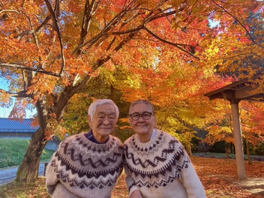 紅葉狩りの写真(長野県下諏訪町)